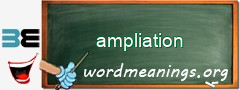 WordMeaning blackboard for ampliation